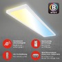 Hranatá - BRILO 7530016 Tava LED stropní svítidlo 98cm, Smart, ovládání hlasem nebo v aplikaci, dálkové ovládání, bílé - BRILO - foto 5
