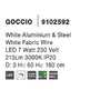 Subtilní - NV 9102592 Závěsné svítidlo GOCCIO bílý hliník a ocel bílý kabel LED 7W 230V 3000K IP20 - NOVA LUCE - foto 5