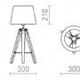 Stolní lampy dekorační - RED R14041 ALVIS/AMBITUS 30 stolní Polycotton bílá/bambus 230V E27 11W - RED - DESIGN RENDL - foto 5