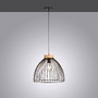 Polokoule - LD 11419-18 LAMI LED závěsné svítidlo 1 ramenné, dřevo, černá, kovové stínítko, industriální styl - LEUCHTEN DIREKT / JUST LIGHT - foto 5