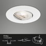 Kruhová - BRI 7146-016 Ultraploché LED vestavné svítidlo, pr. 9 cm, 4,9 W, bílé - BRILONER - foto 5