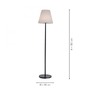 Stojací lampy - LD 19826-18 HOLLY LED stojací svítidlo, na baterie, černá, moderní RGB změna barev, vč. USB-kabelu RGB+3000K - LEUCHTEN DIREKT / JUST LIGHT - foto 5