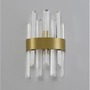 Dekorativní - NV 9695220 Nástěnné svítidlo CROWN saténový zlatý kov čirý křišťál (7 ks) G9 1x5W 230V IP20 bez žárovky - NOVA LUCE - foto 5