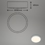Kruhová - BRILO 3700-014 LED přisazené svítidlo pr. 28 cm, 16 W, 2000 lm, stříbrná - BRILO - foto 5