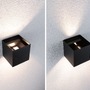 Nástěnná - P 94847 Domovní LED venkovní nástěnné svítidlo Smart Home Zigbee Cybo IP44 hranaté 100x100mm RGBW 2x2,5W 230V antracit hliník - PAULMANN - foto 5