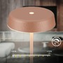Stolní lampy dekorační - BRILO 7668014 BRILONER Pala stolní lampička - 2W, 200lm, bezdrátová, LED, dotykový vypínač, stmívatelné, kávová 7668014 - foto 5