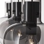 Podélná - NV 9236520 Závěsné svítidlo CINZIA kouřové sklo černý kabel černá kovová základna E27 3x12W 230V IP20 bez žárovky - NOVA LUCE - foto 5