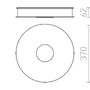 Kruhová - RED R14549 ASTERI LED přisazené svítidlo, dekorativní satinované sklo/chrom - RED - DESIGN RENDL - foto 5