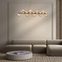 Podélná - M MOD547PL-25G Závěsné svítidlo Dallas 28W jantarové sklo kov designové - MAYTONI - foto 5