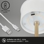 Na stůl - BRILO 7438-017 LED nabíjecí stolní lampa 38 cm 2,6W 280lm hnědé - BRILO - foto 5