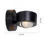 Nepřímé osvětlení - LD 19330-18 LED nástěnné svítidlo na baterie AKKU-CHIA, černá,, 3000K - JUST LIGHT - foto 5