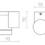 Nástěnná - RED R10600 MIZZI I stříbrnošedá 230V GU10 35W IP54 - RED - DESIGN RENDL - foto 5