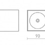 Přisazená - RED R13624 SENZA SQ stropní bílá čiré sklo 230V LED 6W IP65 3000K - RED - DESIGN RENDL - foto 5