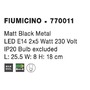 Bodová - NV 770011 Bodové svítidlo FIUMICINO matný černý kov E14 2x5W 230V IP20 bez žárovky - NOVA LUCE - foto 5