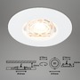 Kruhová - BRI 7606036 3ks sada LED vestavné svítidlo, 6,5 cm, 3,6W, 350lm, bílé - BRILONER - foto 5