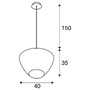 Koule - LA 1007878 PANTILO CONVEX 40 závěsné svítidlo, 150cm, E27, max. 40W, bílé - BIG WHITE (SLV) - foto 5