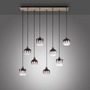 Vícečetná - LD 15426-79 GREEN ZEA LED závěsné svítidlo dřevo 8 ramenné kouřové sklo moderní do interiéru - LEUCHTEN DIREKT / JUST LIGHT - foto 5