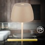 Stolní lampy dekorační - BRILO 7503011 LED nabíjecí stolní lampička Serina Mini, bezdrátová, 20cm, IP44, 2,5W, stmívatelné, dotykový vypínač, béžová - BRILO - foto 5