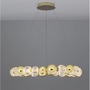 Kruhová - NV 9695202 Závěsné svítidlo BRILLE zlatý hliník a sklo LED 46W 230V 3200K IP20 stmívatelné - NOVA LUCE - foto 5