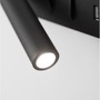 Bodová - NV 9533522 Nástěnné svítidlo VIDA "pravé" černý kov nastavitelné - vypínač na těle USB nabíjení LED Cree 230V 3000K osvětlení 5W čtecí lampička 1x3W IP20 - NOVA LUCE - foto 5