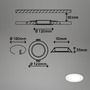 Kruhová - BRI 7993036 3ks sada LED vestavné bodové svítidlo – pr.120mm, ploché, 6W, 230V, neutrální bílá, bílé - BRILONER - foto 5