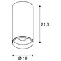 Downlight - LA 1004334 NUMINOS® CL PHASE L vnitřní LED přisazené stropní svítidlo bílá/černá 4000 K 24° - BIG WHITE (SLV) - foto 5