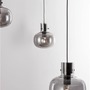 Vícečetná - NV 9236540 Závěsné svítidlo CINZIA kouřové sklo černý kabel černá kovová základna E27 4x12W 230V IP20 bez žárovky - NOVA LUCE - foto 5