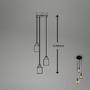 Vícečetná - BRI 4486035 Závěsné svítidlo, 120 cm, 3x E27, max. 10W, kouřová - BRILONER - foto 5