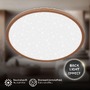 Kruhová - BRILO 7654014 Slim svítidlo LED panel pr.37,5 cm - 22W, 3000lm, hvězdné nebe, neutrální bílá, kávová - BRILO - foto 5