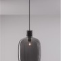 Koule - NV 9236500 Závěsné svítidlo CINZIA kouřové sklo černý kabel černá kovová základna E27 1x12W 230V IP20 bez žárovky - NOVA LUCE - foto 5