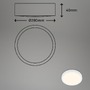 Kruhová - BRILO 3700016 LED přisazené svítidlo pr. 28 cm, 16 W, 2000 lm, bílé (starý kód: BRILO 3700-016) - BRILO - foto 5