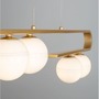 Podélná - NV 9960616 Závěsné svítidlo CANTONA bílé opálové sklo mosaz zlatá G9 5x5W 230V IP20 bez žárovky - NOVA LUCE - foto 5