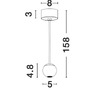 Podélná - NV 9103211 Závěsné svítidlo NOCCI bílý hliník bílý kabel LED 4.5W 230V 3000K IP20 - NOVA LUCE - foto 5