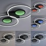 Kruhová - LD 15160-18 TUNEL LED stropní svítidlo černé s RGB efekty, CCT stmívatelné s dálkovým ovládáním RGB+3000-6500K - LEUCHTEN DIREKT / JUST LIGHT - foto 5