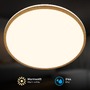 Kruhová - BRI 3871014 Acorus W stropní svítidlo pr.33 cm - 18W, 1850lm, LED, IP44, teplá bílá, bílé/dřevo - BRILONER - foto 5