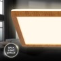 Hranatá - BRILO 7452314 Tava Wood LED stropní svítidlo, přímé a nepřímé osvětlení, ploché, imitace dřeva, 29x29 cm - BRILO - foto 5