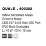 Hranatá - NV 600302 Stropní svítidlo QUALE matné bílé sklo chromovaný kov E27 2x12W - NOVA LUCE - foto 5