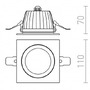 Koupelnová - RED R10566 AMIGA SQ bílá 230V LED 8W 40° IP65 3000K - RED - DESIGN RENDL - foto 5