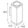 Nástěnná - LA 1010187 THEO PRO L nástěnné svítidlo pro povrchovou montáž, up/down, DALI, P1, 2700 K, 20 W, Touch,  24°, antracit - BIG WHITE (SLV) - foto 5