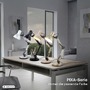 Stolní lampy pracovní - BRILO 7394011 Pixa lampička na psací stůl, vypínač, nastavitelné, E14, béžová - BRILO - foto 5