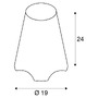 Na stůl - LA 1001778 KIROCONE TL venkovní stolní lampa, E27, IP44, bílá, max. 60W - BIG WHITE (SLV) - foto 5