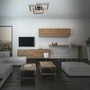 Hranatá - BRILO 3729-015 CCT LED stropní svítidlo, 56 cm, 45 W, 1500 lm, černá-dřevo - BRILO - foto 5