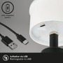 Na stůl - BRILO 7437015 LED nabíjecí stolní lampa pr.16,5 cm 3,5W 400lm černá - BRILO - foto 5
