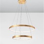 Kruhová - NV 8100281 Závěsné svítidlo LEON plátkovaný zlatý hliník a akryl nastavitelné LED 65W 230V 3000K IP20 stmívatelné - NOVA LUCE - foto 5