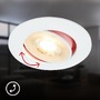 Kruhová - BRILO 7662026 Besi vestavný bodové svítidlo 68mm 2ks sada - 230V, 4,8W, 420lm, LED, teplá bílá, bílé - BRILO - foto 5