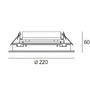 Zapuštěná - AR T42019WFLW00 Ego 220 Flat sklo downlight kruh 38° 3000K - ARTEMIDE - foto 5