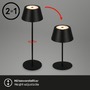 Na stůl - BRILO 7466015 LED RGB nabíjecí stolní lampa 38 cm 2,6W 200lm černá - BRILO - foto 5