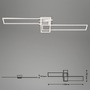 Hranatá - BRILO 3154-018 LED CCT rám 110 cm 2x19W 2300lm chrom - BRILO - foto 5