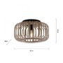 Dekorativní - LD 11412-79 RACOON Stropní svítidlo, dřevo, přírodní, kruhové, E27, retro, pr. 42cm - LEUCHTEN DIREKT / JUST LIGHT - foto 5