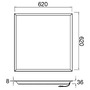 LED panely - LA 1010111 PANEL P 625 45 840 WB UGR19 ML DALI WH - BIG WHITE (SLV) - foto 5